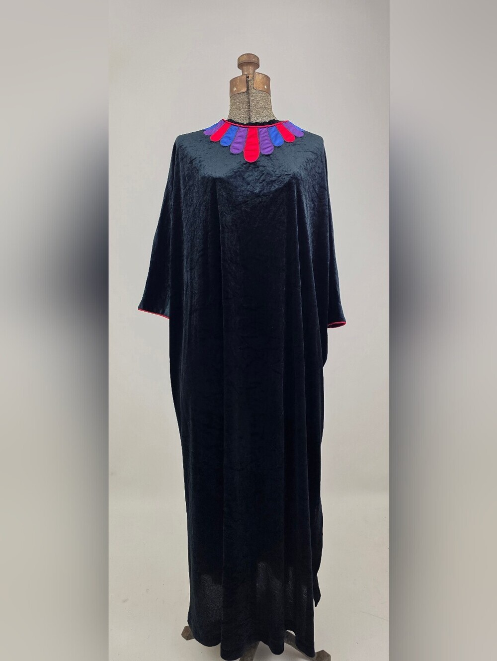 Neiman Marcus David Brown Vintage 70's Women's Velvet Caftan Loungewear Maxi OS